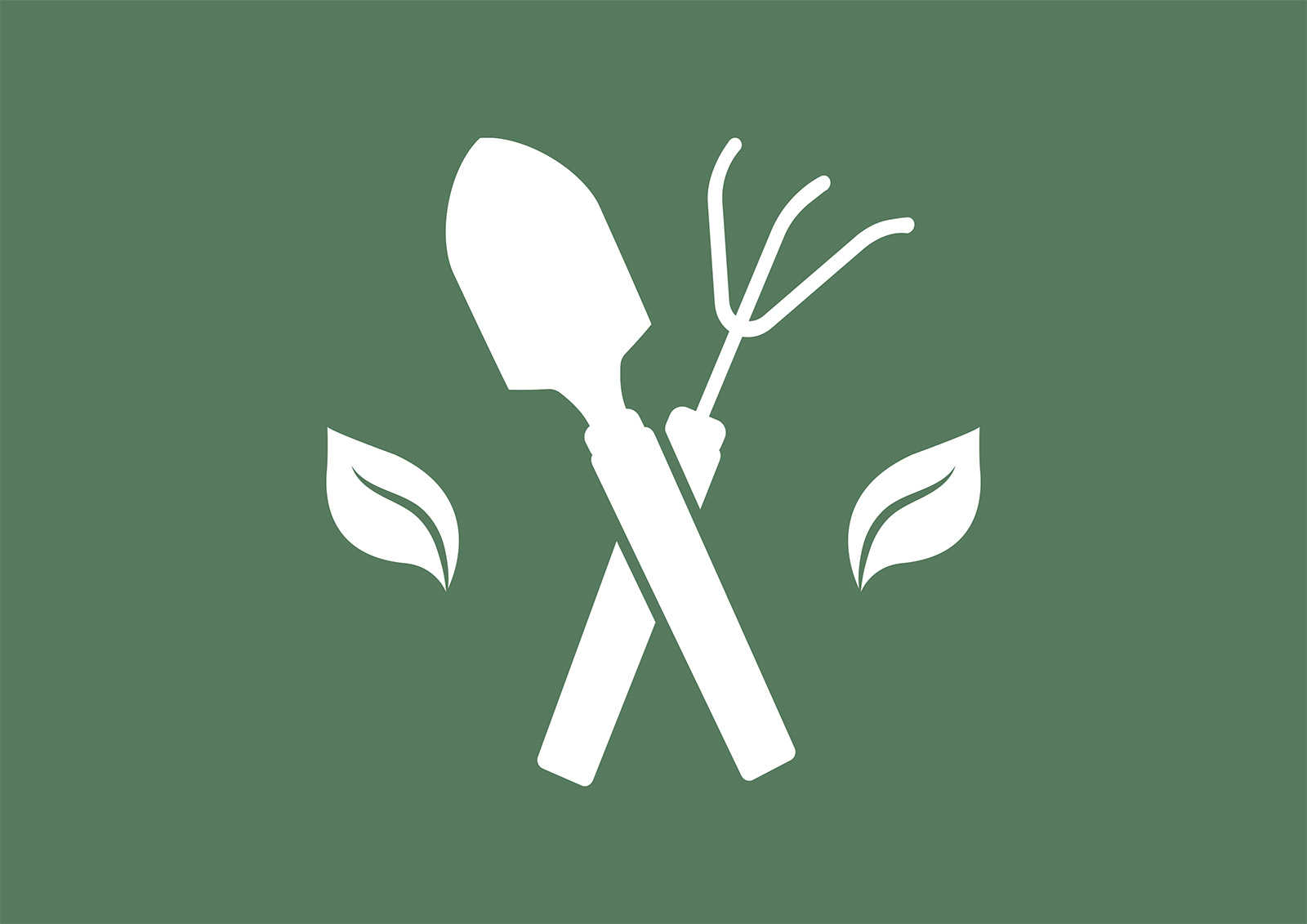 Logo blanc sur vert